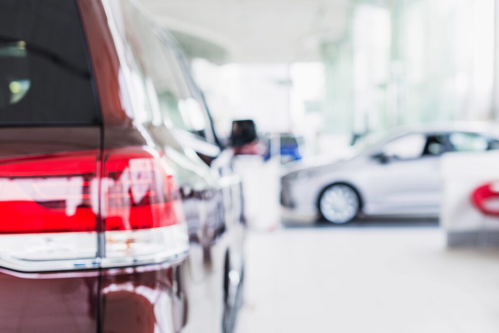 Car displayed on the showroom floor. Effective car dealership inventory management keeps your best selection ready for sale.