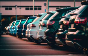 Cars parked in parking area